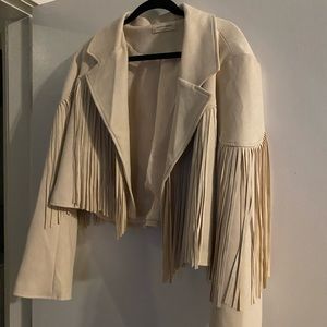Tan fringe jacket